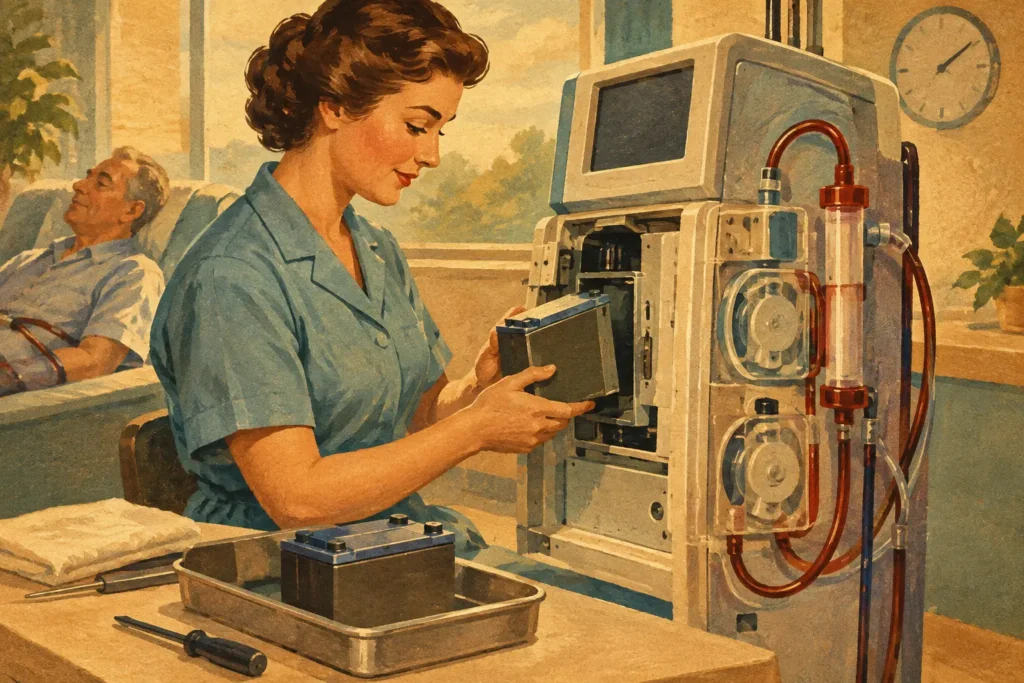 Dialysis Battery Replacement Timing for Uptime